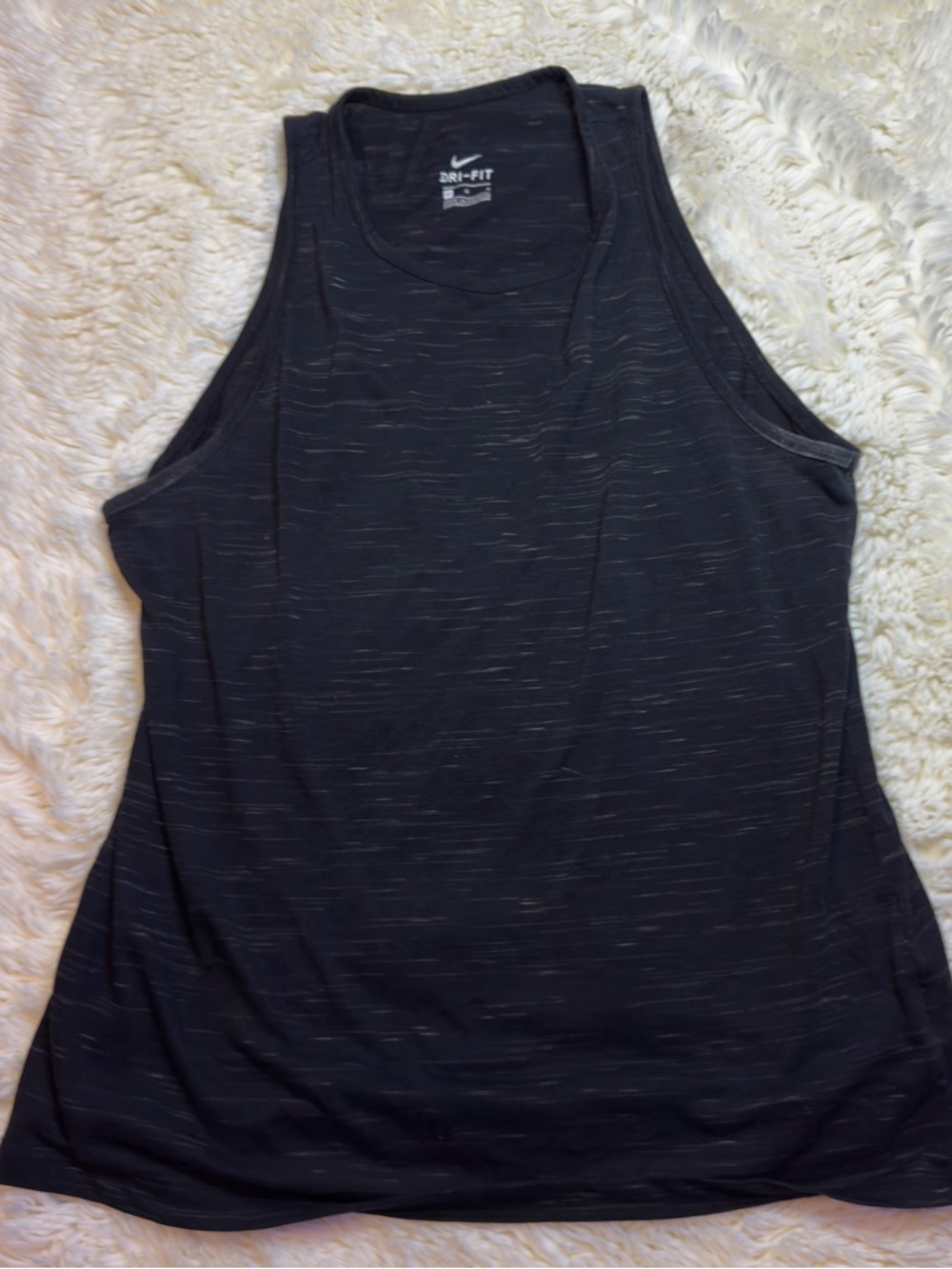 Nike men’s large Black Space-Dye dri fit Tank top